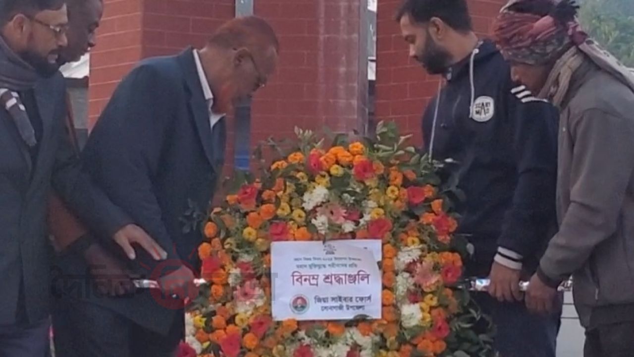 মহান বিজয় দিবসে সোনাগাজী শহীদ স্মৃতিস্তম্ভে জিয়া সাইবার ফোর্সের শ্রদ্ধাঞ্জলি